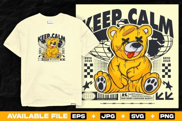 Bear Illustration Graffiti: Urban Design for Streetwear