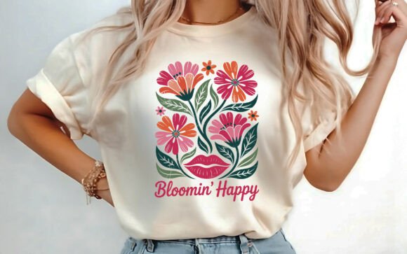 Boho Floral Flowers T-shirt Design SVG for Modern Brands