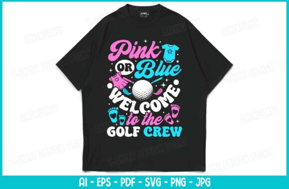 Celebrating New Arrivals: The Golf Gender Reveal T-Shirt Design