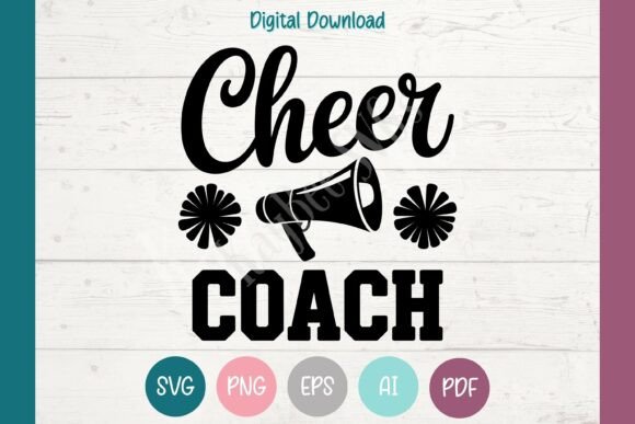 Cheer Coach SVG & PNG Design: A Creative Asset for Modern Projects