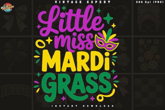 Creative Kids Mardi Gras Party T-Shirt Design for Festive Branding