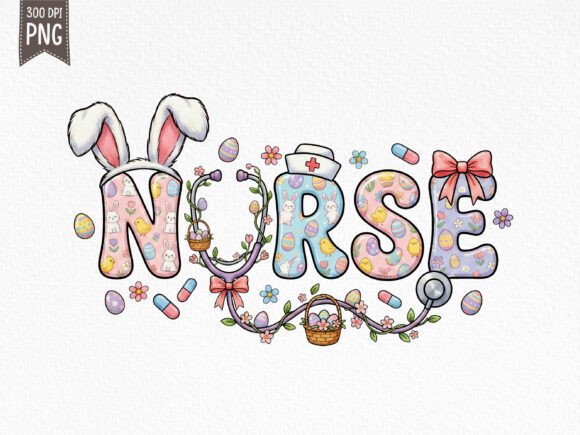 Easter Nurse PNG Bunny Medical Design