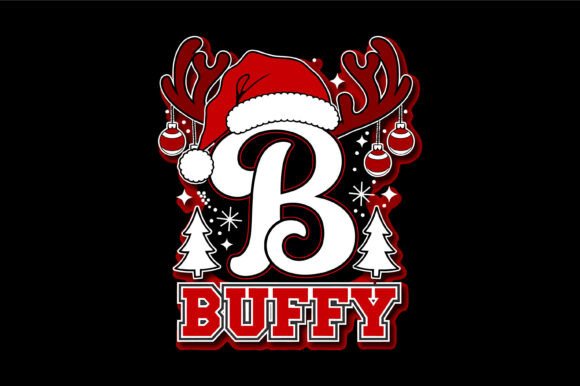 Festive Buffy Letter Christmas Design for Holiday Branding