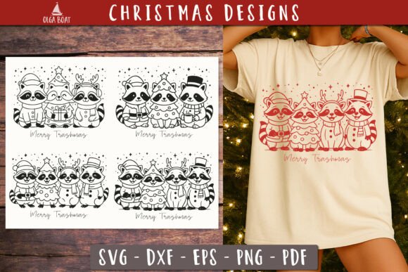 Funny Christmas Raccoon SVG Design: Elevate Your Holiday Projects