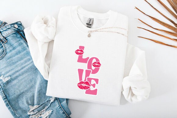 Love Lips Valentine Typography: A Playful Design Asset