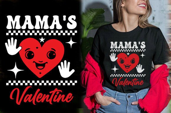 Mama's Valentine Vector T-Shirt Design: A Professional Creative Asset