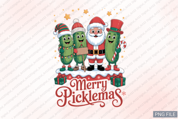 Merry Picklemas: A Festive PNG Design for Your Holiday Projects
