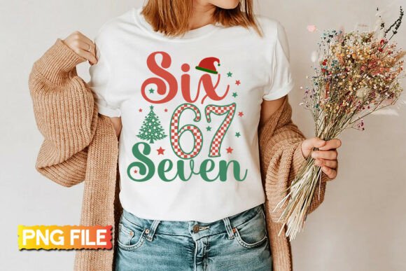 Six Seven Christmas PNG T-Shirt Design: Festive Graphics