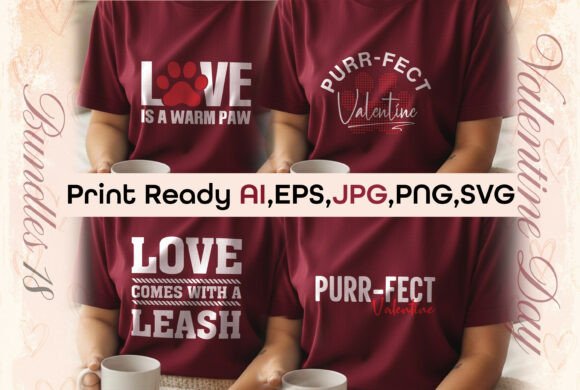Valentine Day T-Shirt Design Bundle: Professional SVG & Graphic Assets